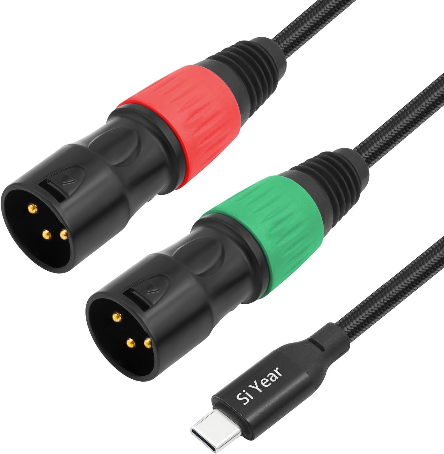 1M USB Type C to Dual XLR Cable - Durable Audio Adapter for Live Performances