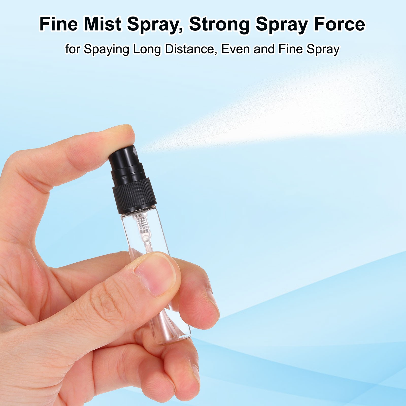 20 Pcs 3ml Glass Mini Perfume Sample Bottle Empty Mini Spray Bottle Black