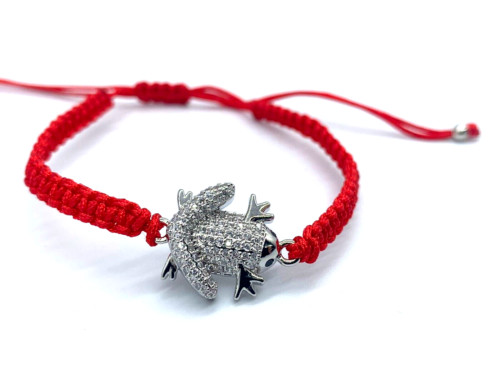 Bracelet Red Braided Textile Frog Plated Color Gift