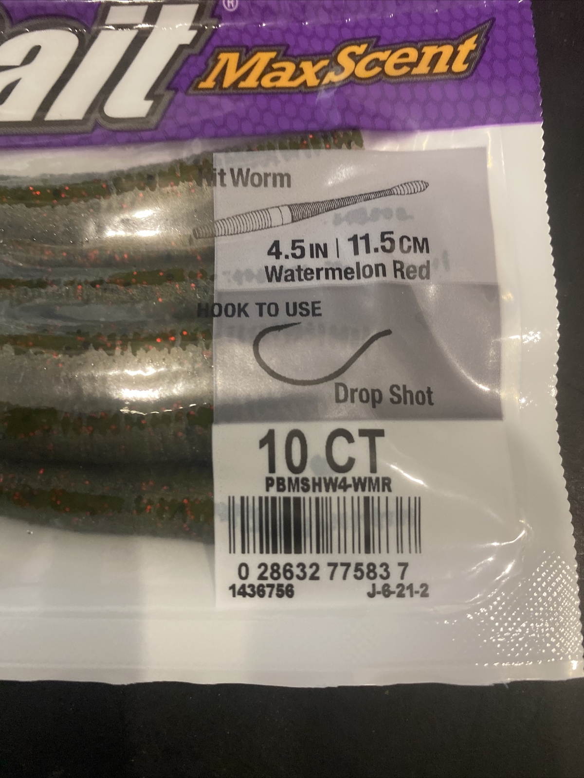 Berkley Max Scent 4.5” Hit Worm Watermelon Red