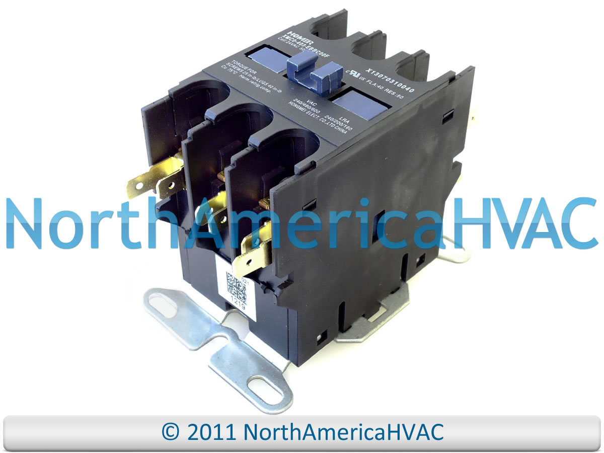 OEM Trane Am Standard Contactor Relay 3P 40A Fits X13070310040 XMC0-403-EBBC00F