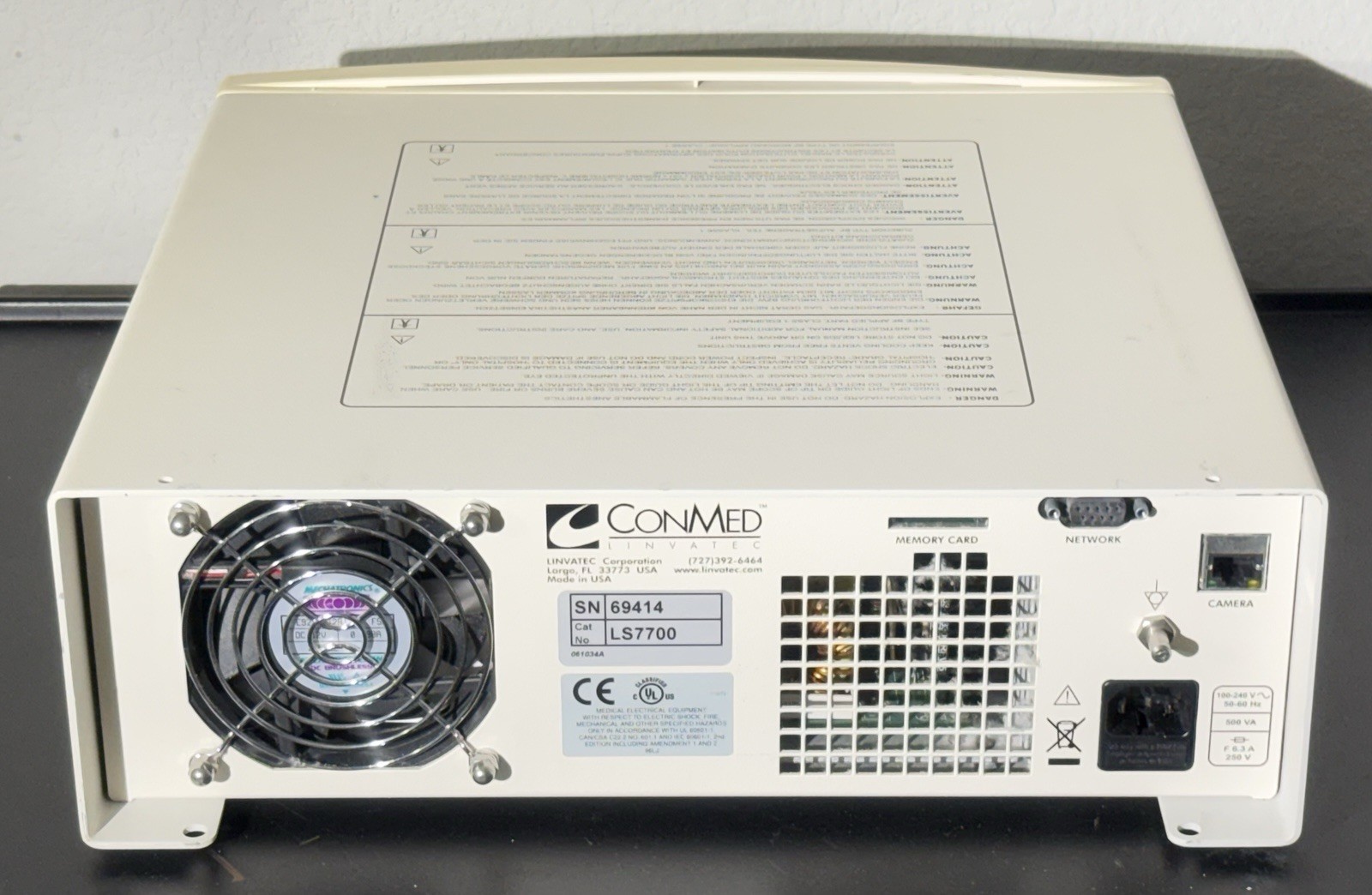 ConMed Linvatec LS7700 Xenon Light Source 300 Watt