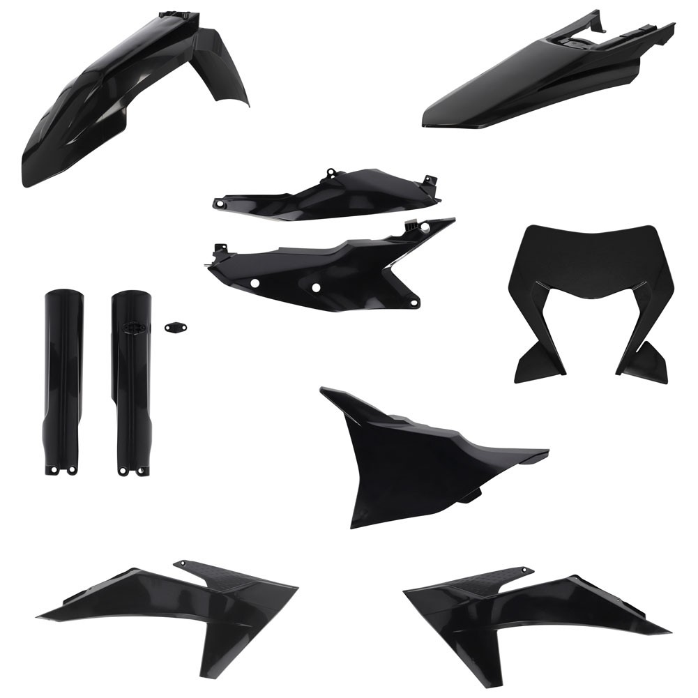 Acerbis Full Plastic Kit Black For KTM 500 EXC-F 2024-2025
