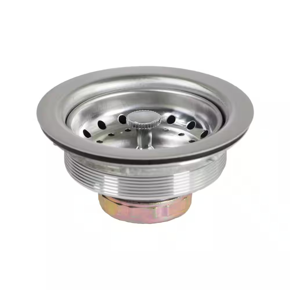Kitchen Sink (3-1/2 Inch) Stainless Steel Drain Assembly With Strainer Basket