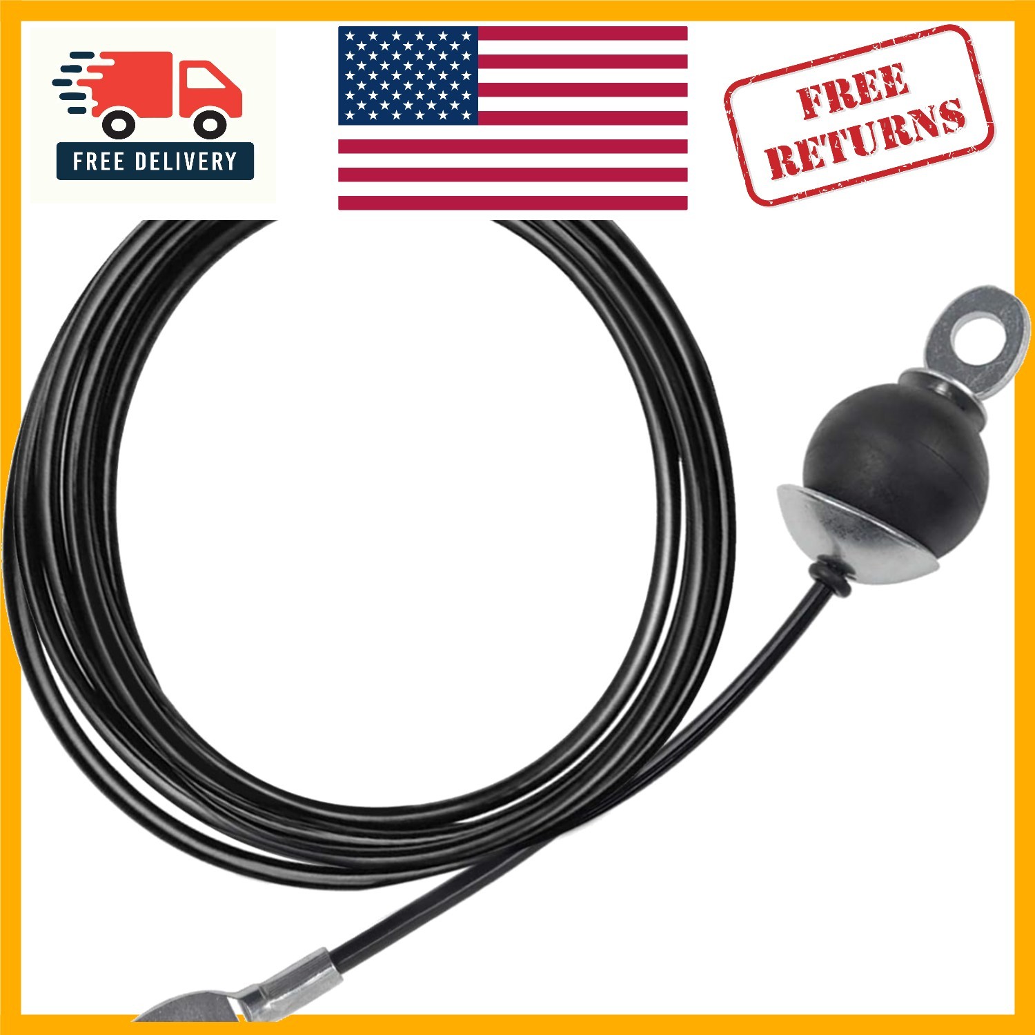 Flexible 79 Inch Steel Fitness Pulley Cable with Stopper for Weightlifting