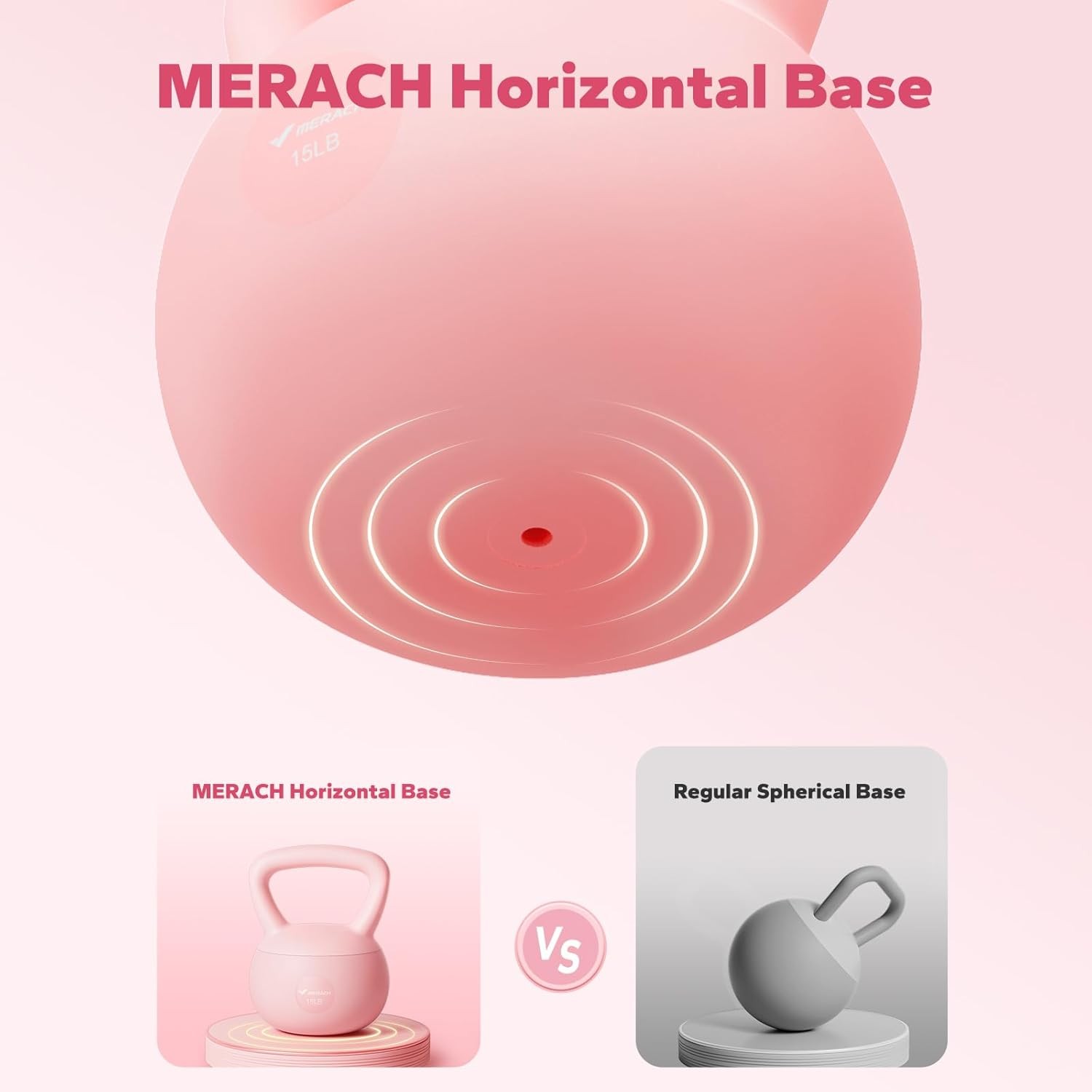 MERACH Soft Kettlebell for Safe Strength Training Soft Cushioned Horizontal Base