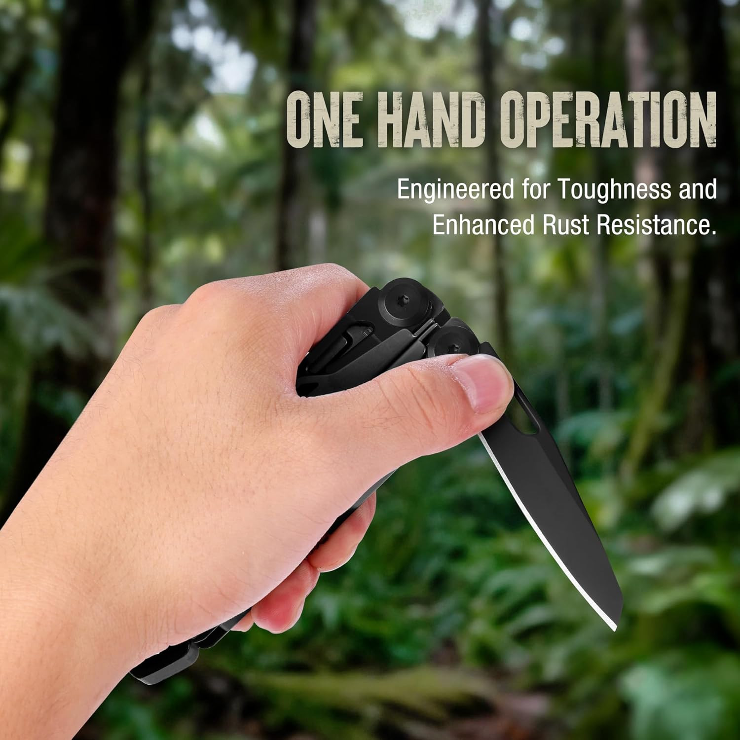 MOSSY OAK 27-In-1 Cnc-Machined Multitool Pliers Self-Locking | Includes Knife, F