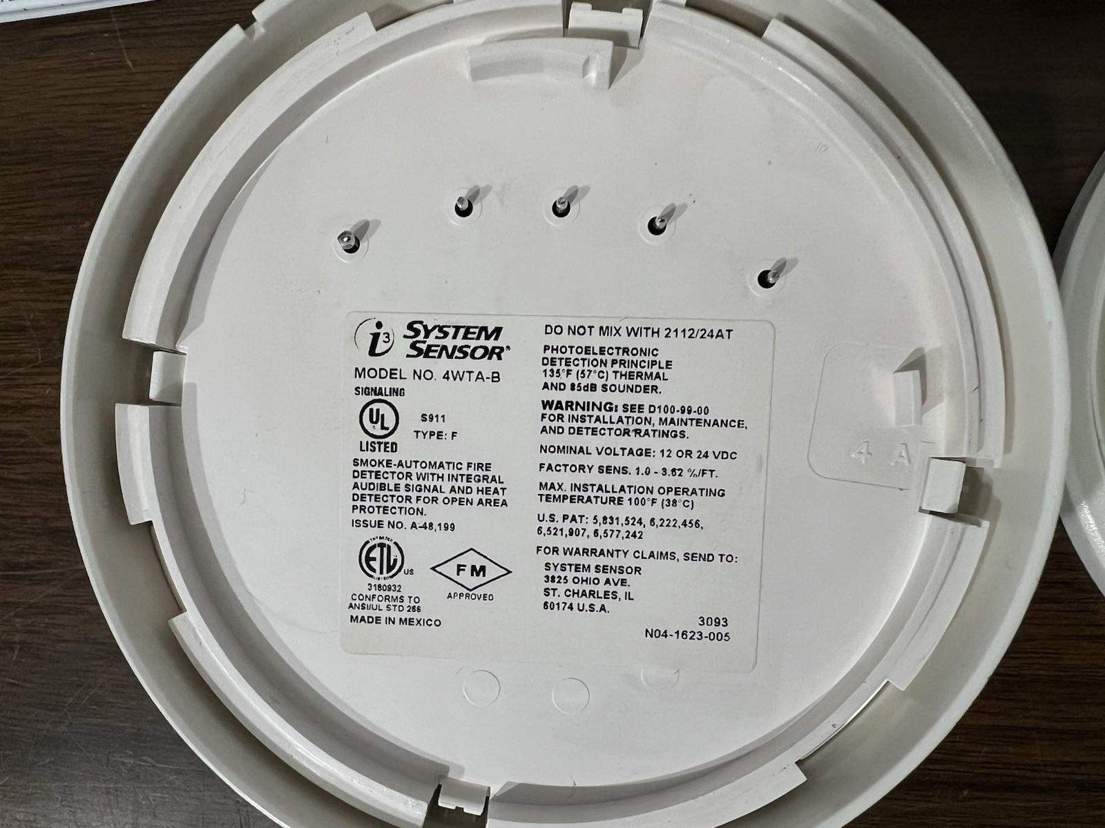 System Sensor 4WTA-B 4W Smoke Detector WORKING