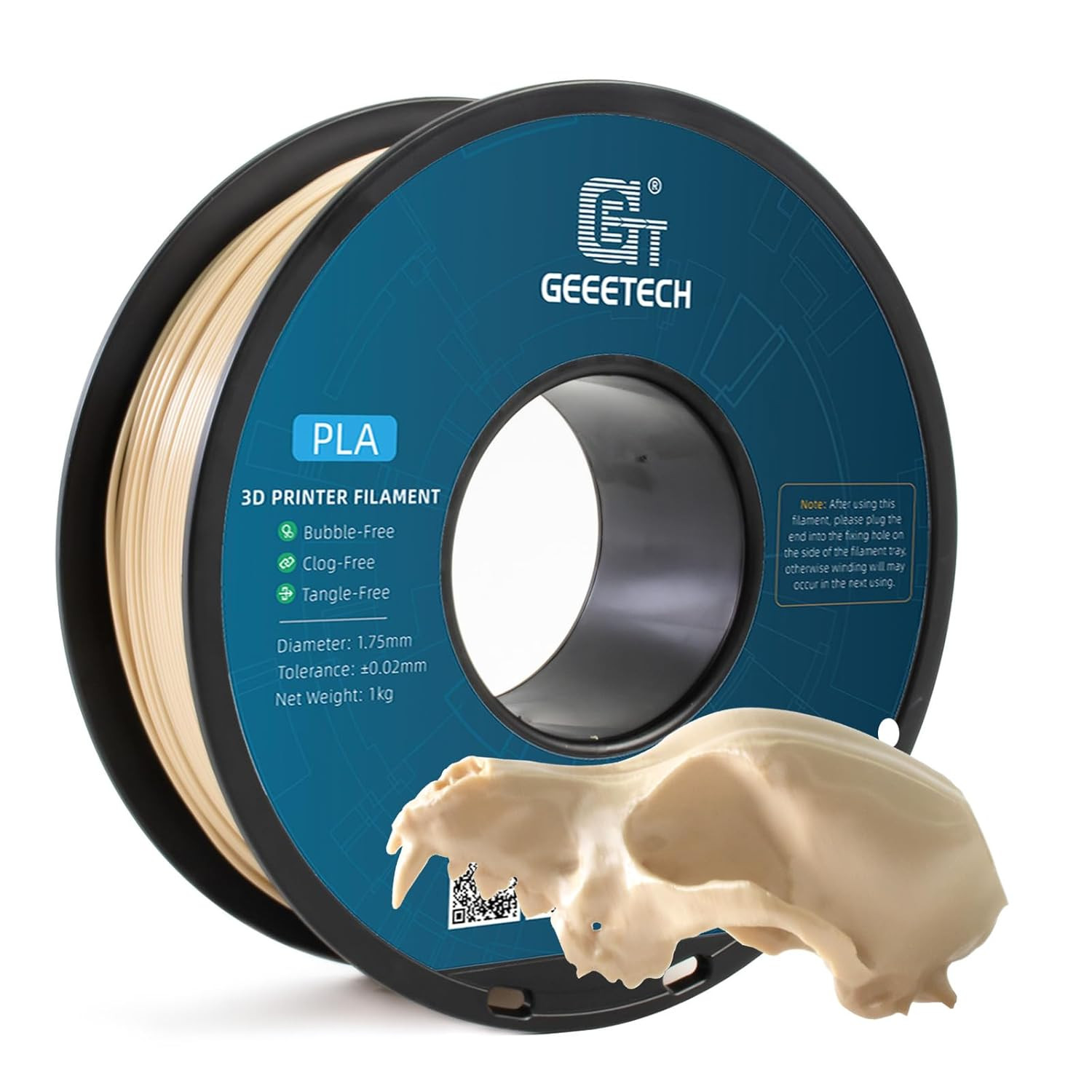 NEW!Geeetech 3D Printer Filament PLA Bone White 1.75mm 1KG/roll Consumables US