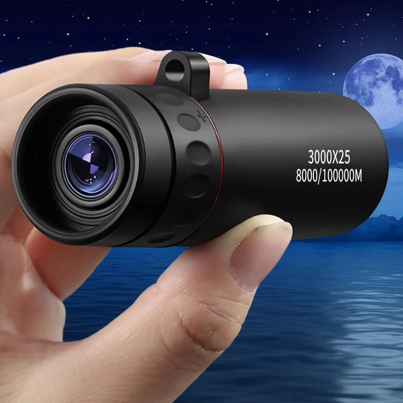 3000x25 Telescope HD Monocular, Compact, Portable for Hunting, Travel & Concerts