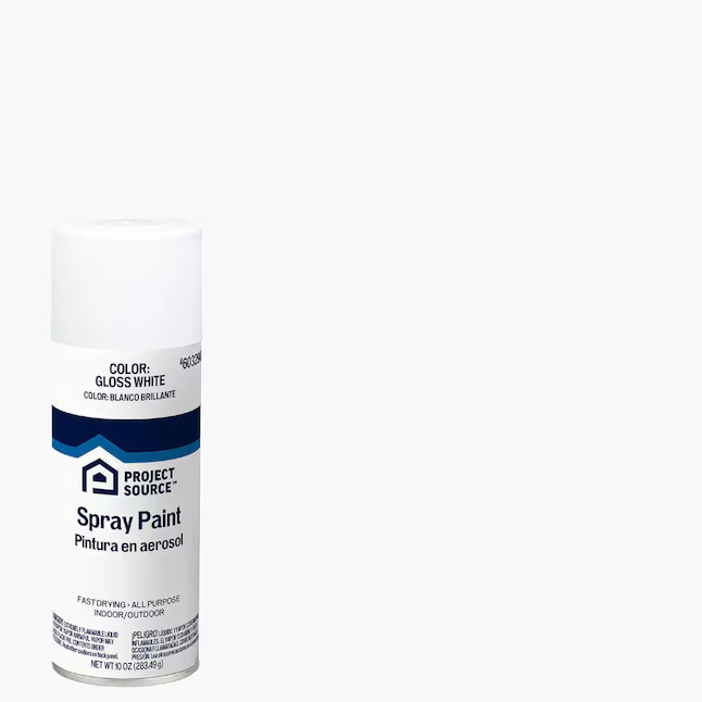Project Source Gloss White Oil-based Spray paint ( NET WT. 10-oz )