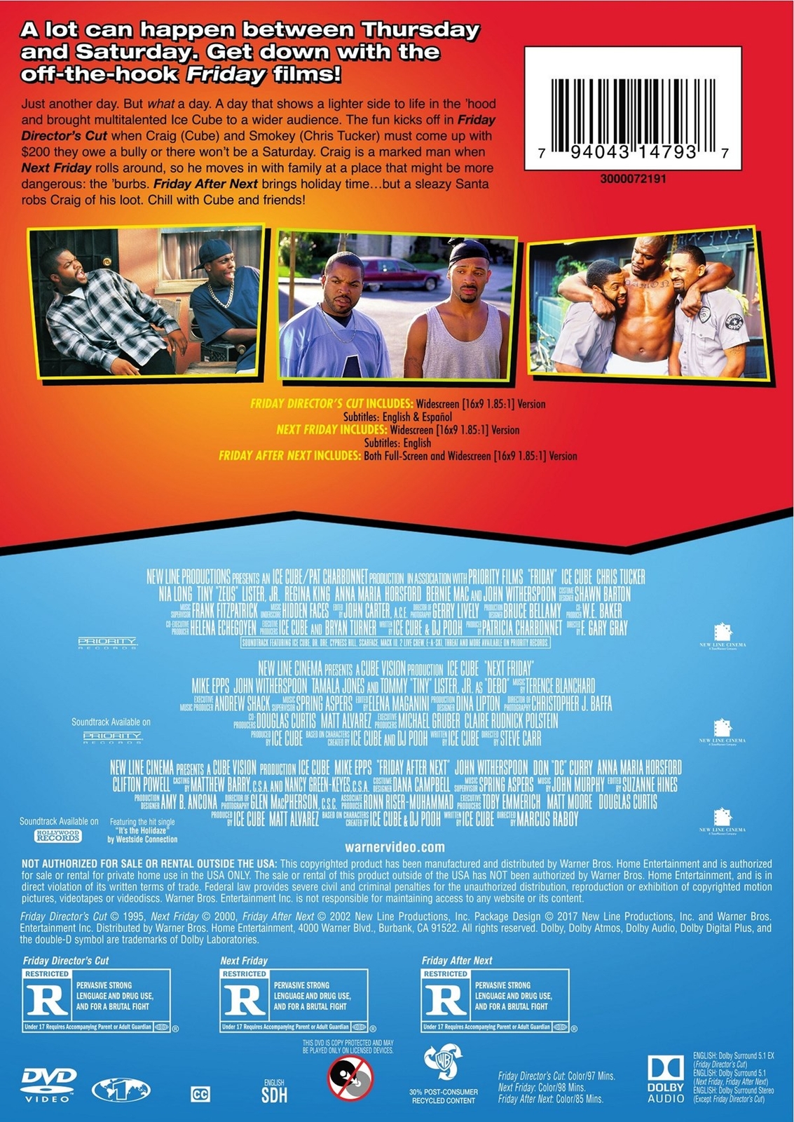 Friday / Next Friday / Friday After Next DVD Mike Epps NEW