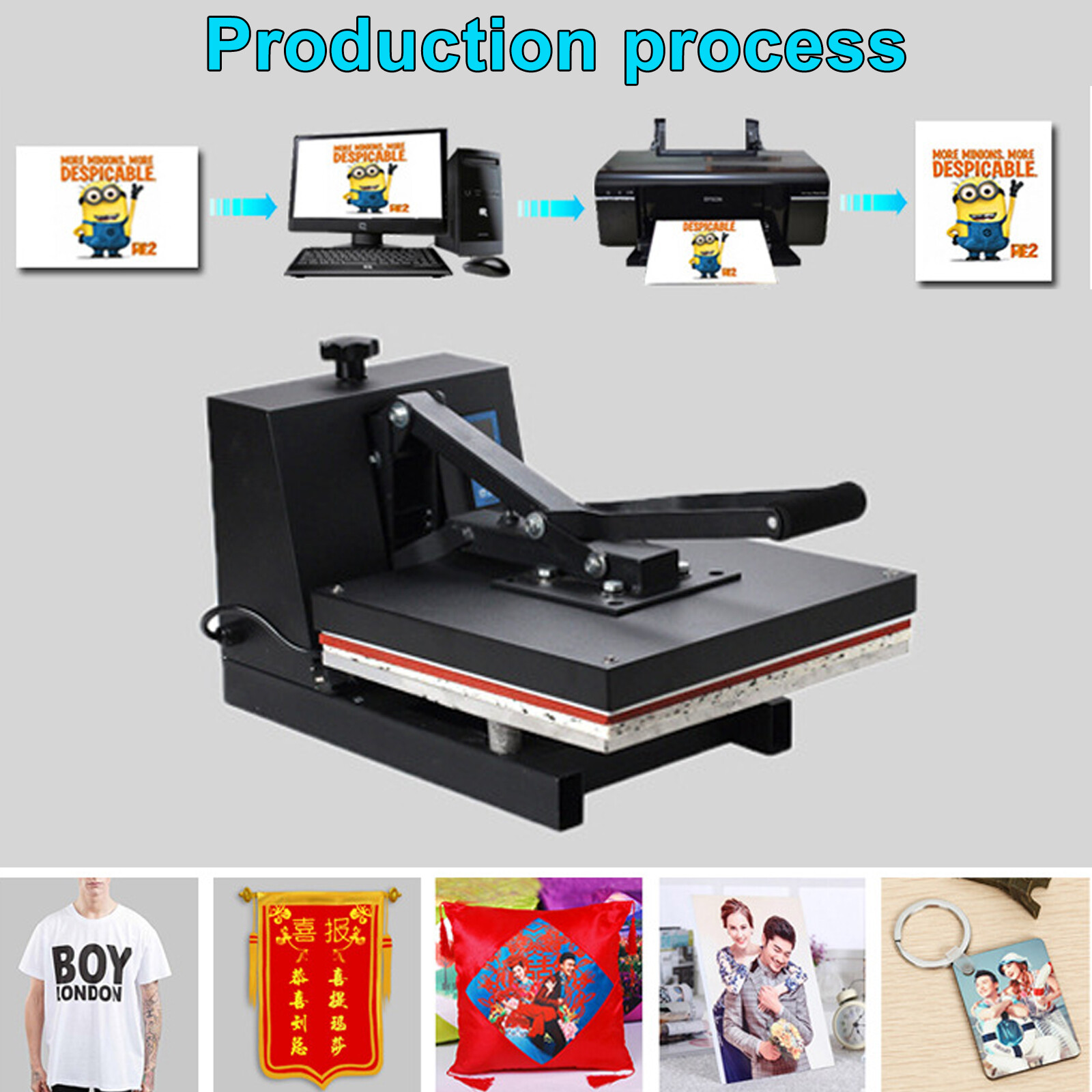 16"x 24" Heat Press Transfer Digital Clamshell T-Shirt Sublimation Press Machine