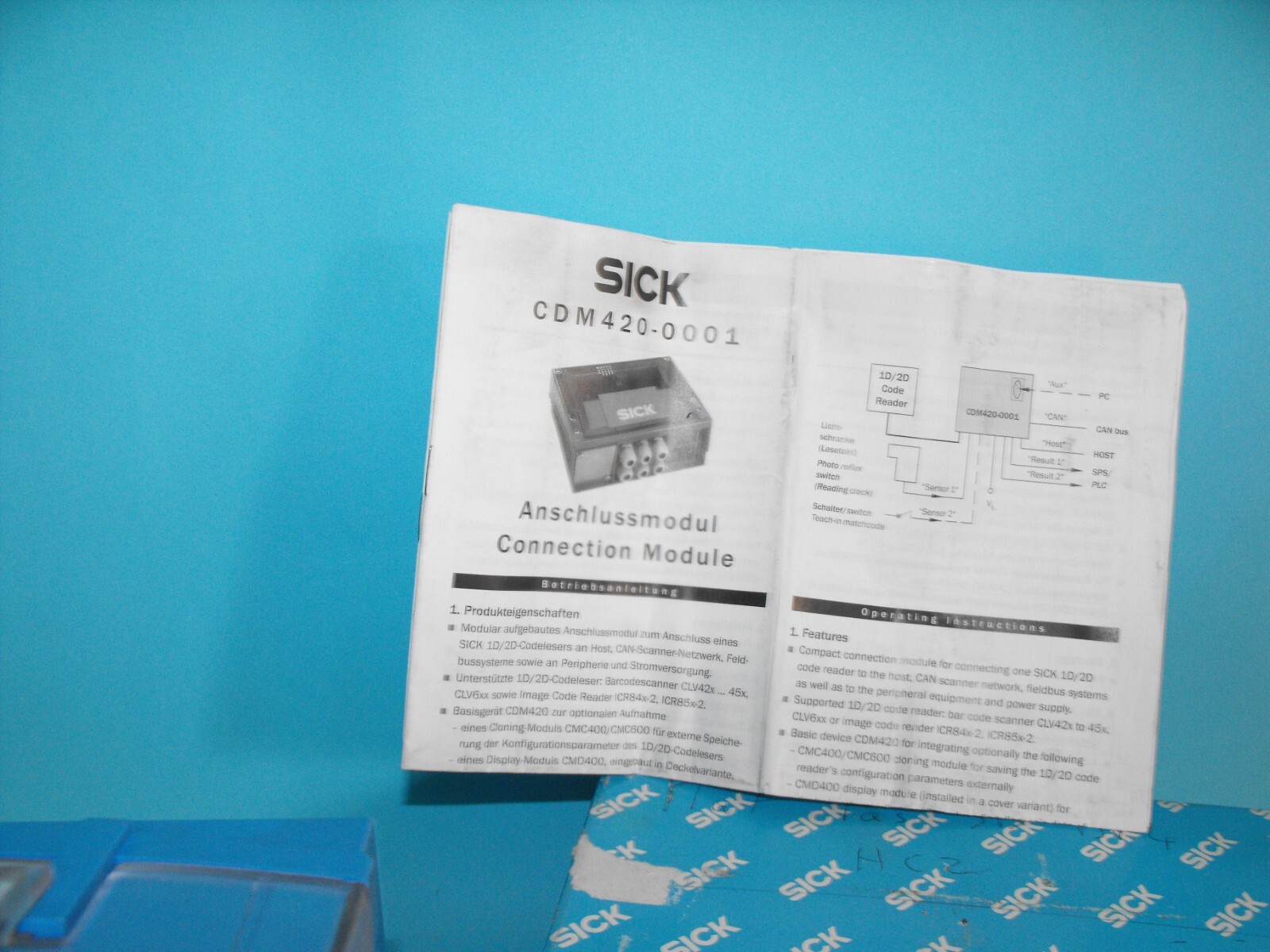 Sick CDM420-0001.Connection device modules.Scanner/RFH and CLV sensors.NEW.