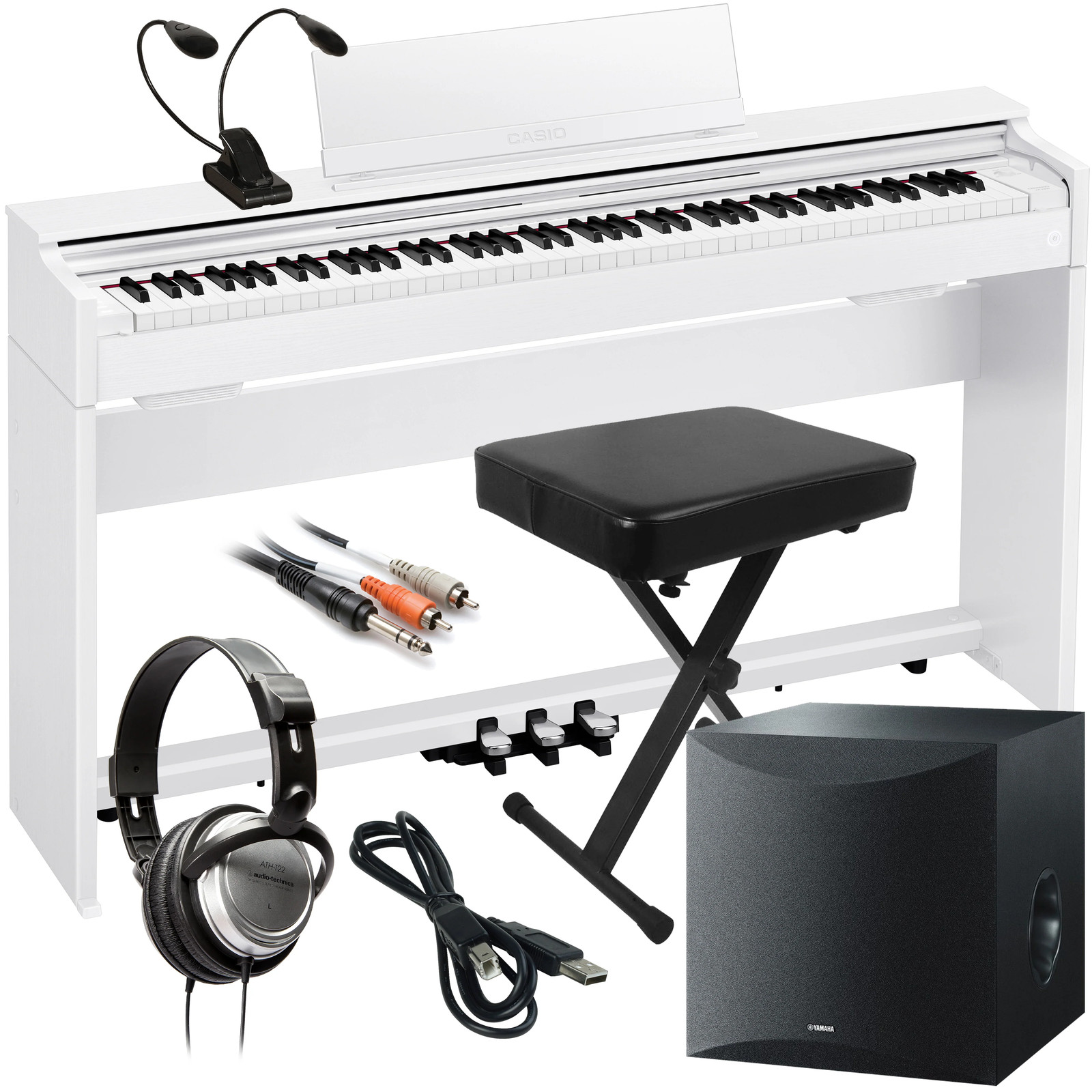 Casio Celviano AP-S200 Digital Piano - White COMPLETE HOME BUNDLE PLUS