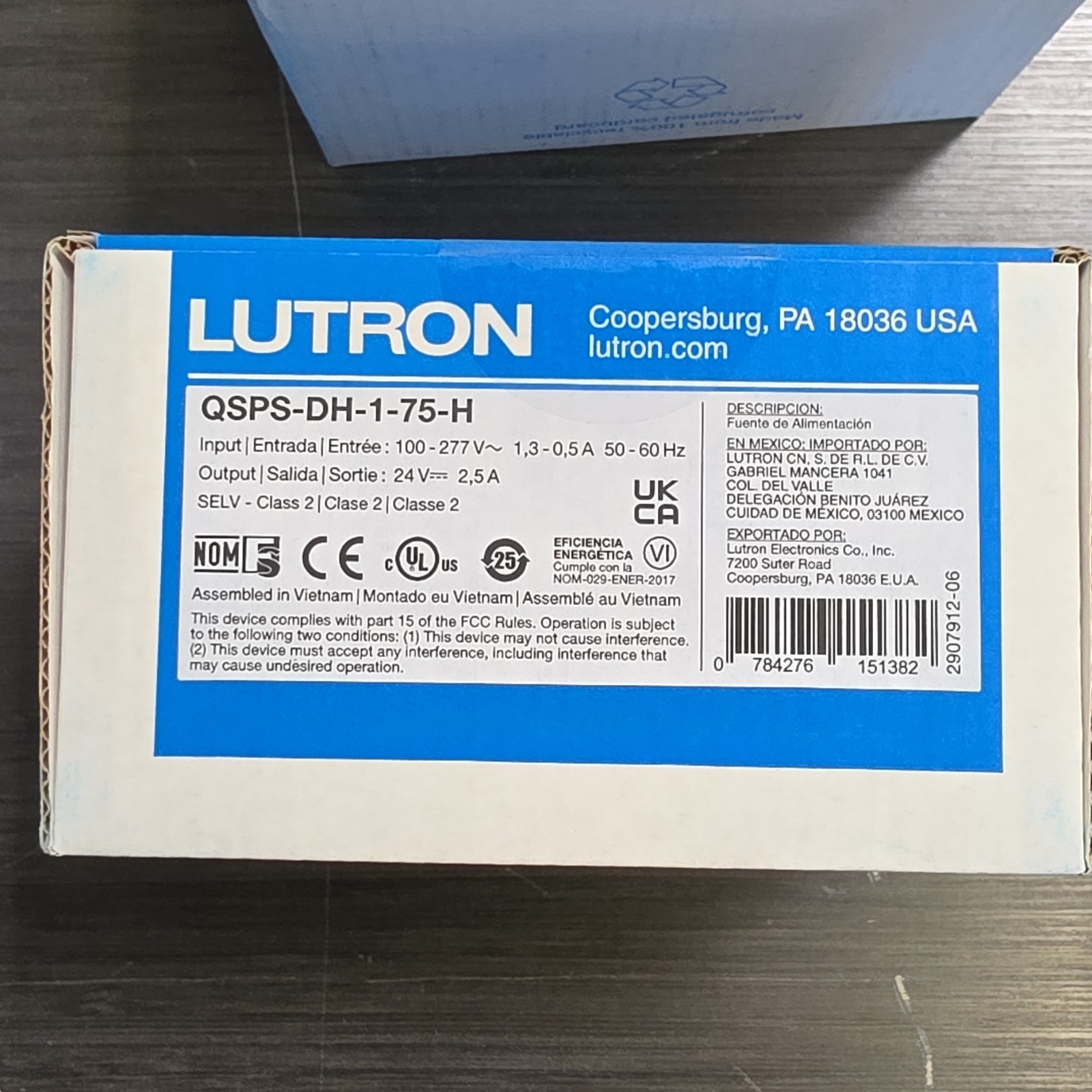 Lutron QSPS-DH-1-75-H 24V 2.5A 60W Switch-Mode Power Supply SMPS