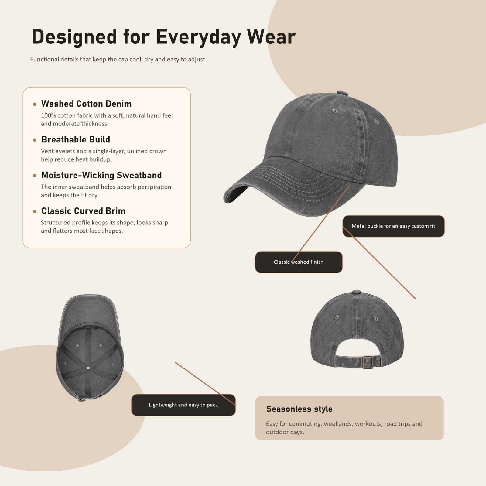 Rooster Side Profile Baseball Cap Multicolor Dad Hat Adjustable Cap