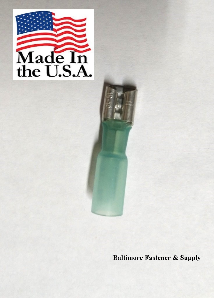 16-14-AWG Female Non Insulated Heat Shrink Quick Disconnects FREE SHIP Qty-25