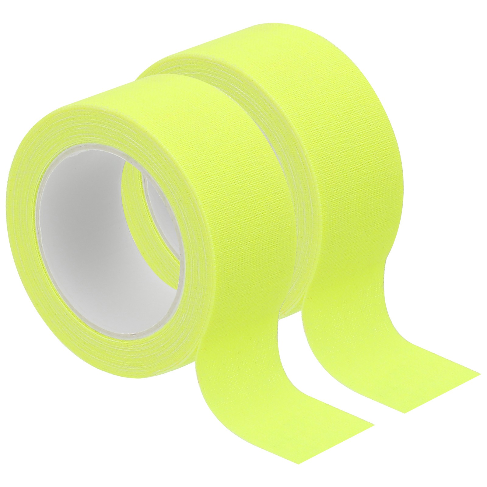 1 Inch x 16.4 Feet Neon Gaffer Cloth Tape, 2 Roll Tape, Yellow