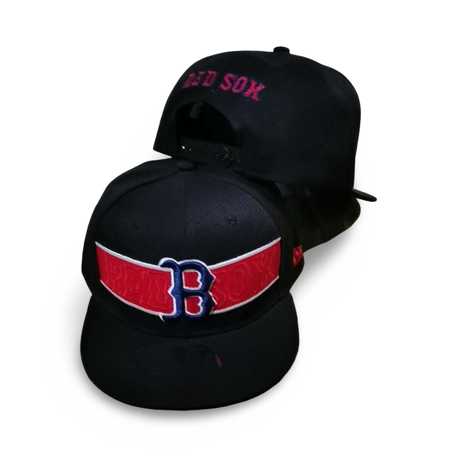 Boston Red Sox Snapback Hat Adjustable Navy Red Embroidered B Baseball Cap
