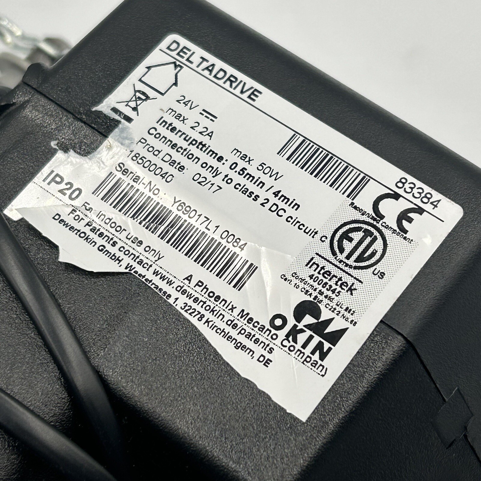 Okin - DELTADRIVE - 83384 - ACTUATOR MOTOR - Bed Motor