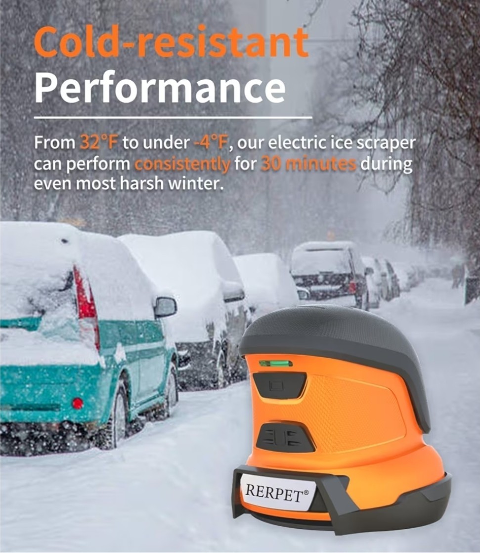 Electric Ice Scraper Cordless Car Windshield Snow Remover Rechargeable
