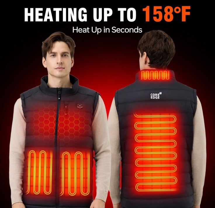 Coreedge Heated Vest BRAND NEW Size Large with LONG lasting Battery Pack NWT