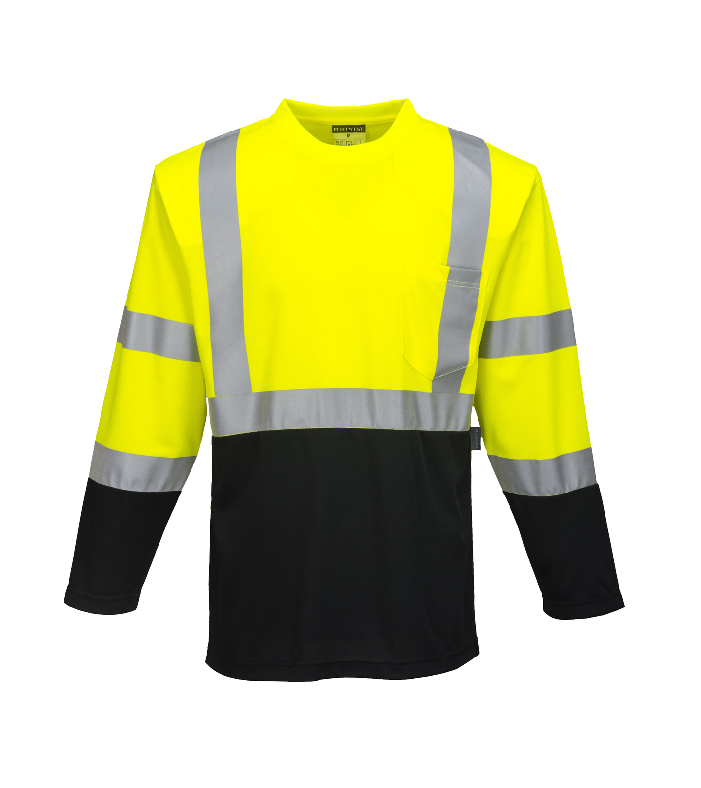 Portwest S398 Laguna Hi-Vis Reflective Contrast Safety Long Sleeve T-Shirt ANSI