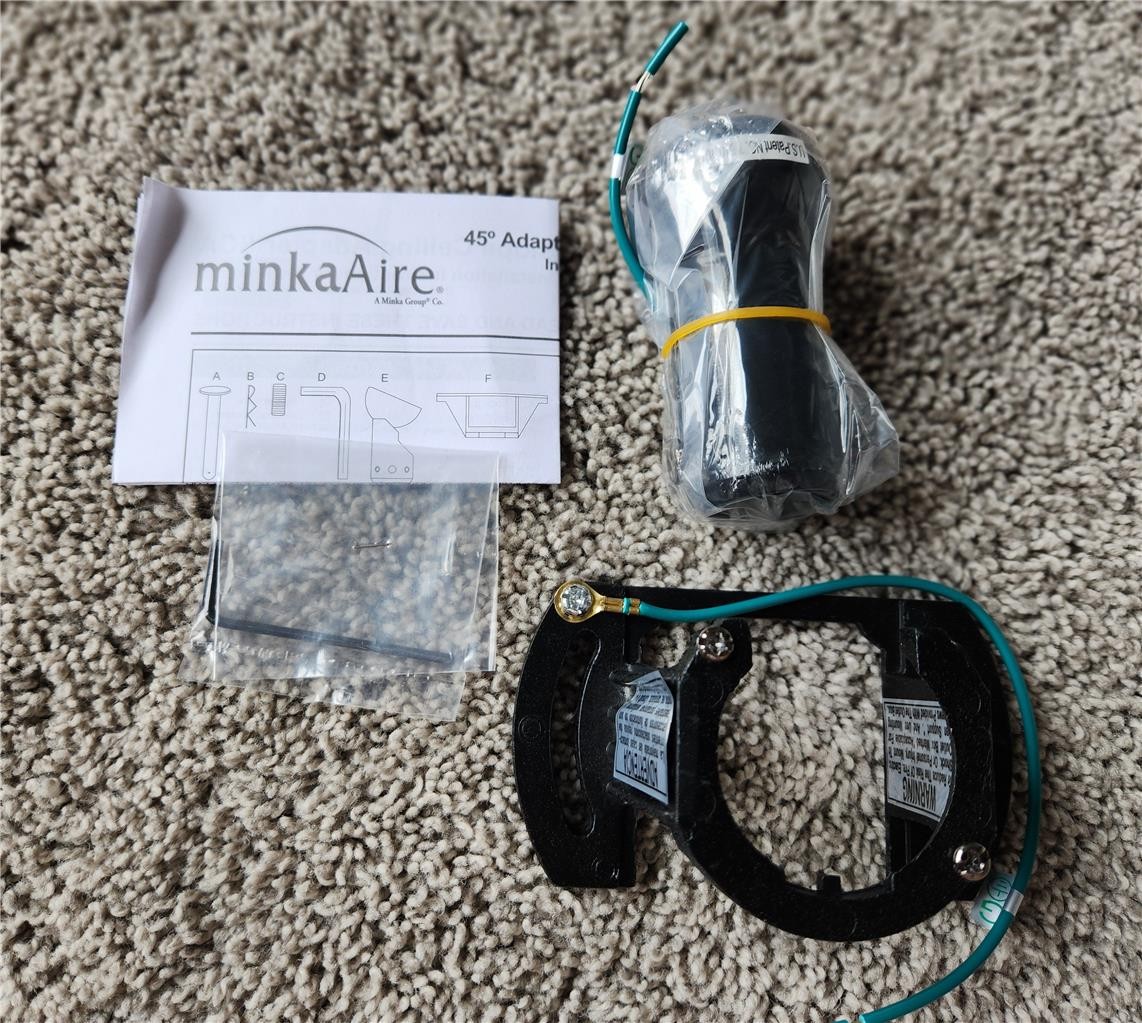 Minka-Aire A245-BK Slope Ceiling Adapter in Black