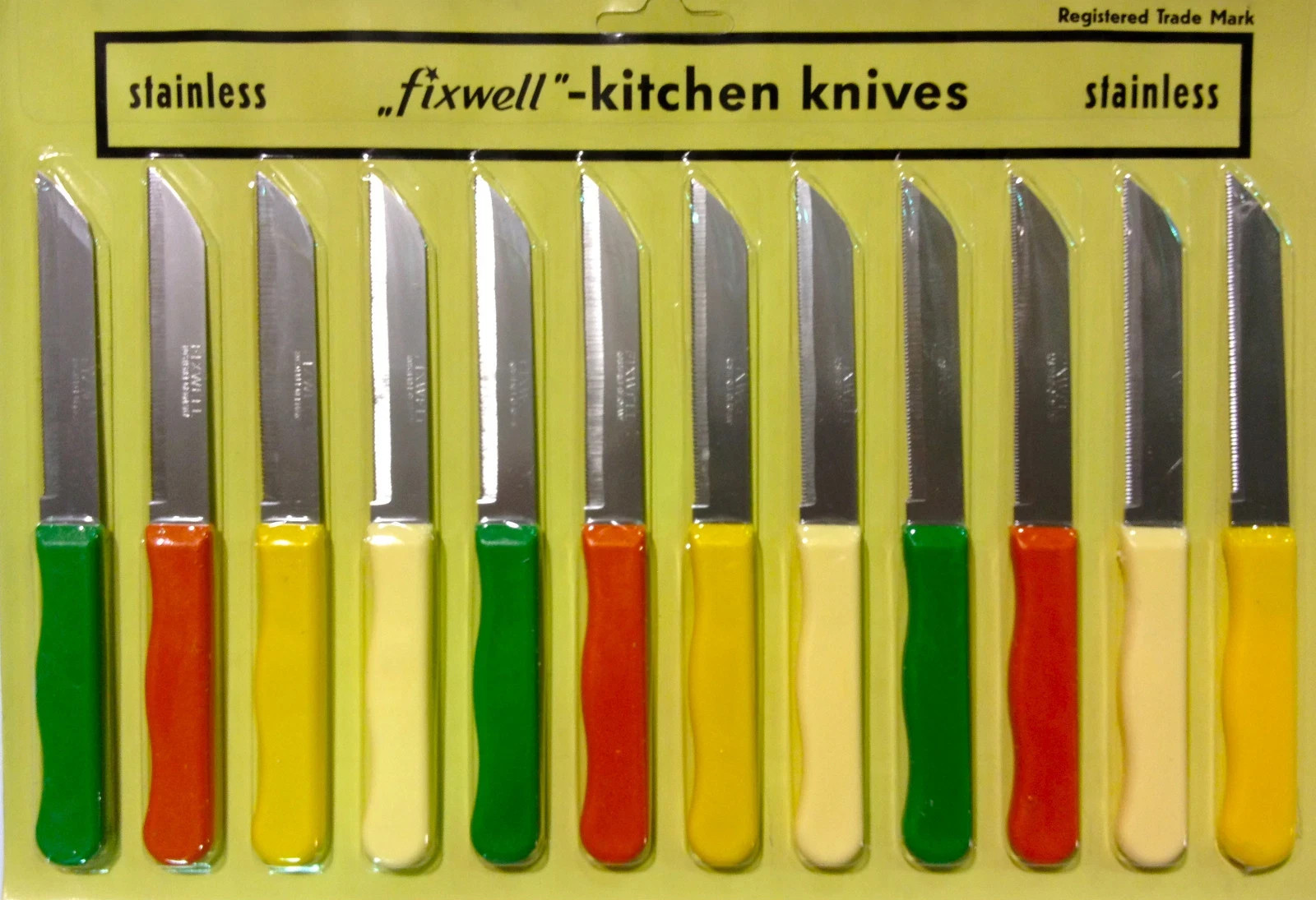 Fixwell Knives Free Shipping Multi Colour Silver Stainless Steel