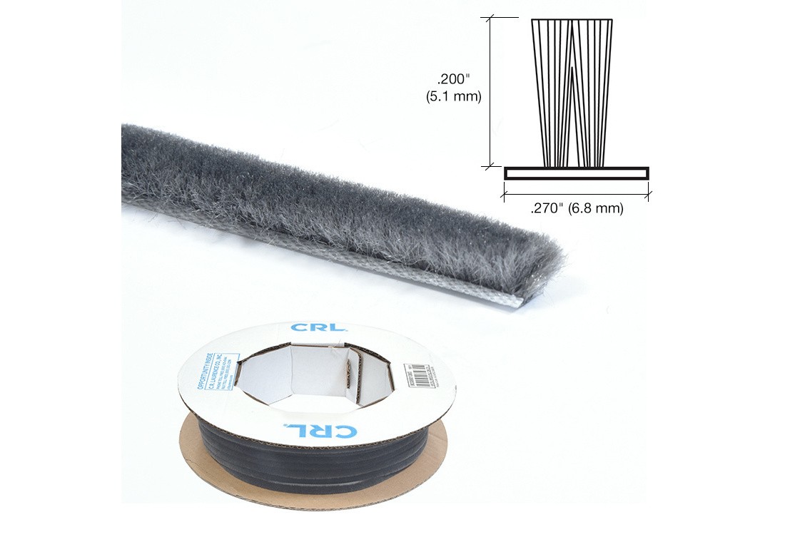 High Density Window Pile - 100' Roll .200 Pile Height; .270 Backing Width Gray