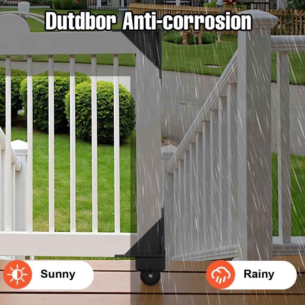 Sliding Gate Hardware Kit Heavy Duty Sliding Gate Kit Adjustable for Wood Fence