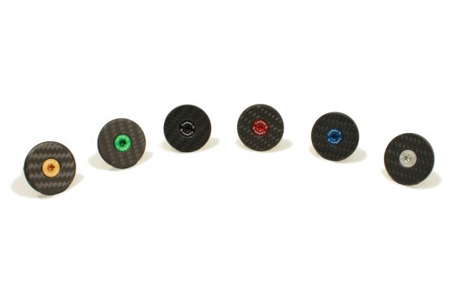 Carbon-Ti, X-Cap, Matte Carbon 1 1/8" Stem Cap & AL7075-T6 Bolt