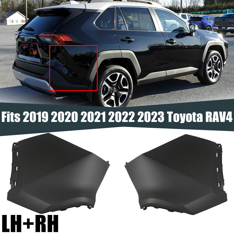 Fits 19-24 Toyota RAV4 21-24 Toyota RAV4 Prime Primered Rear Bumper Cover LH+RH