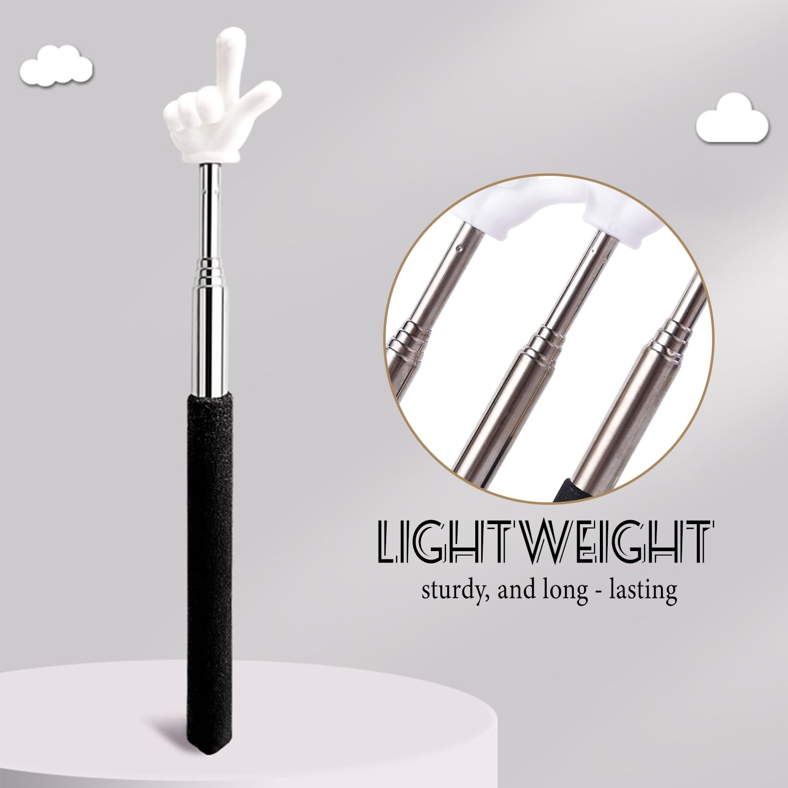 Pointer Finger Stick,Telescopic Teacher Stick for Classroom...