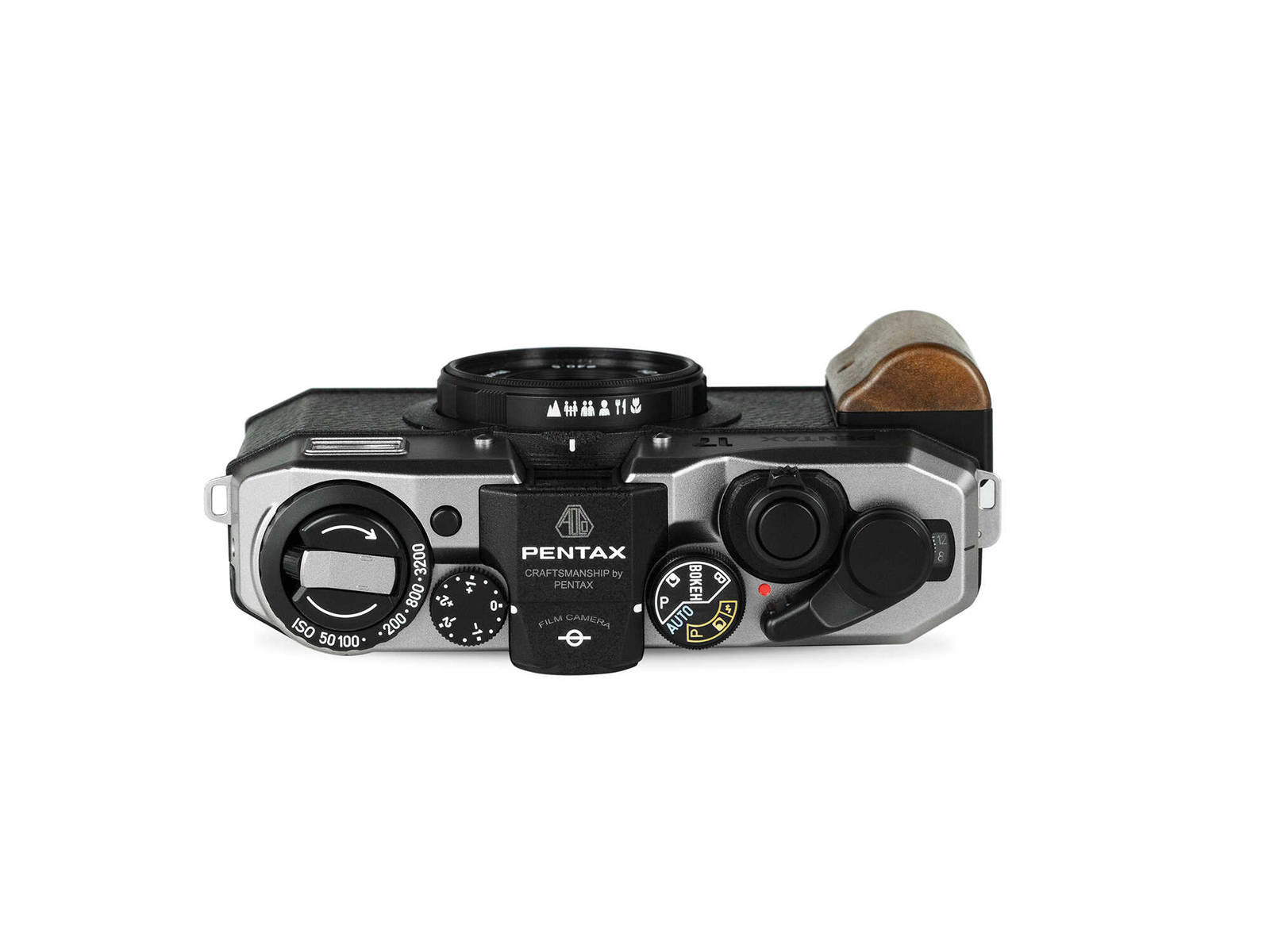 Handcrafted wooden camera grip for Pentax 17, camera handle
