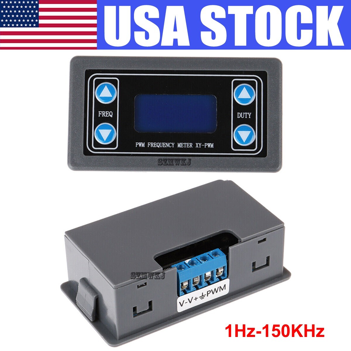 1Hz-150KHz DC 3.3V-30V LCD Signal Generator PWM Pulse Frequency Meter Adjustable