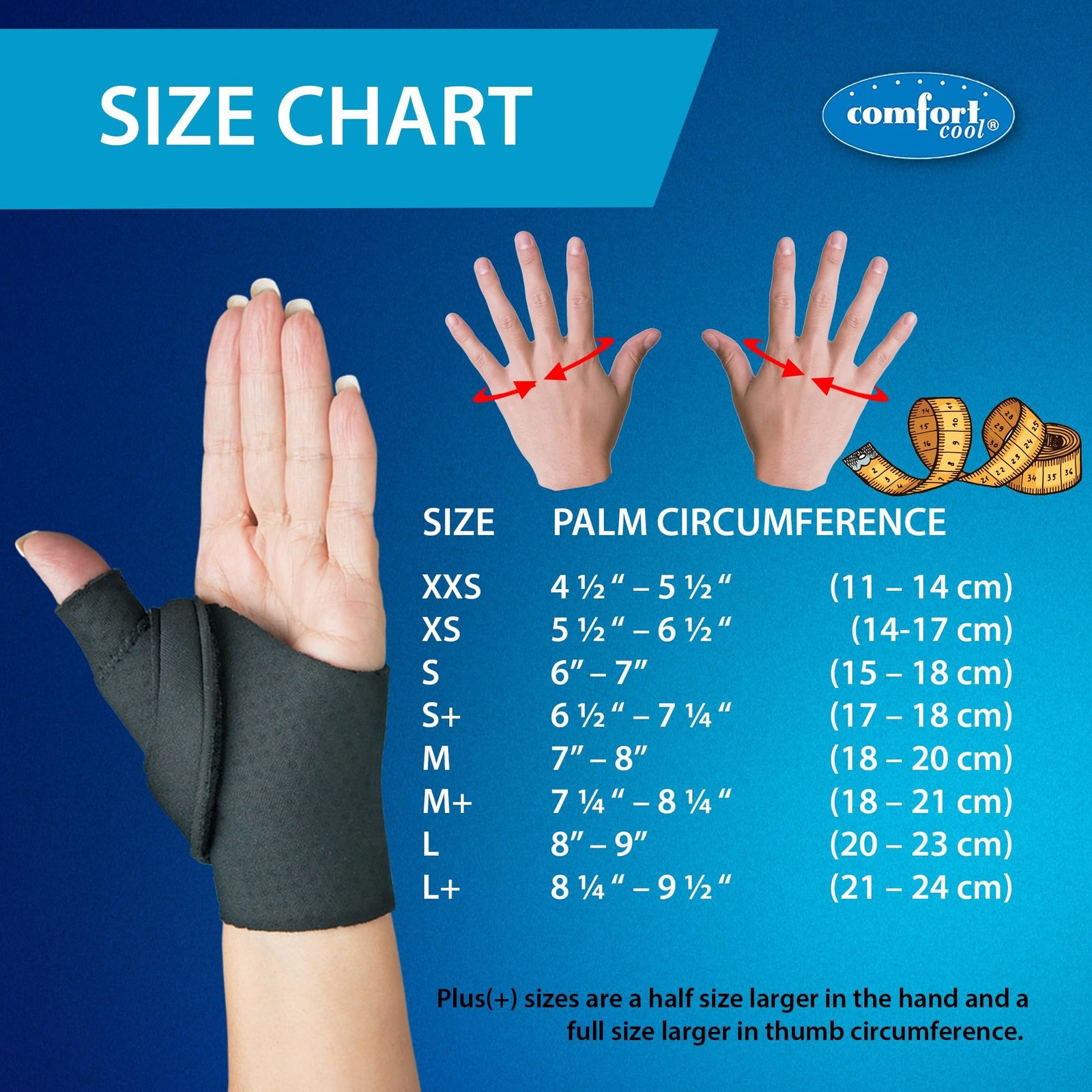 Comfort Cool Thumb CMC Abduction Splint, Small Plus, Right