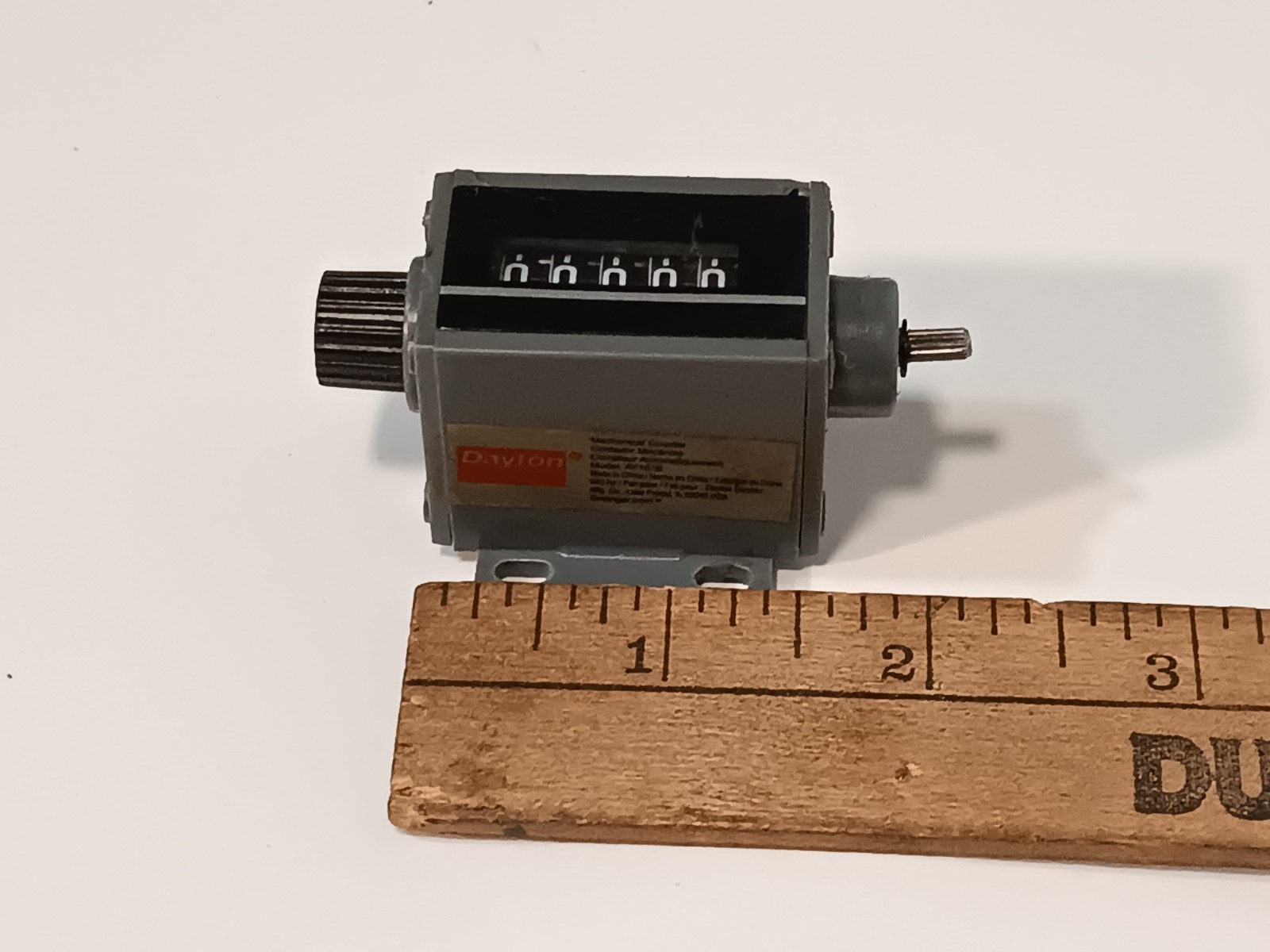 Dayton 6X157B Mechanical Counter, 5 Digit, Top Coming with Base Mount