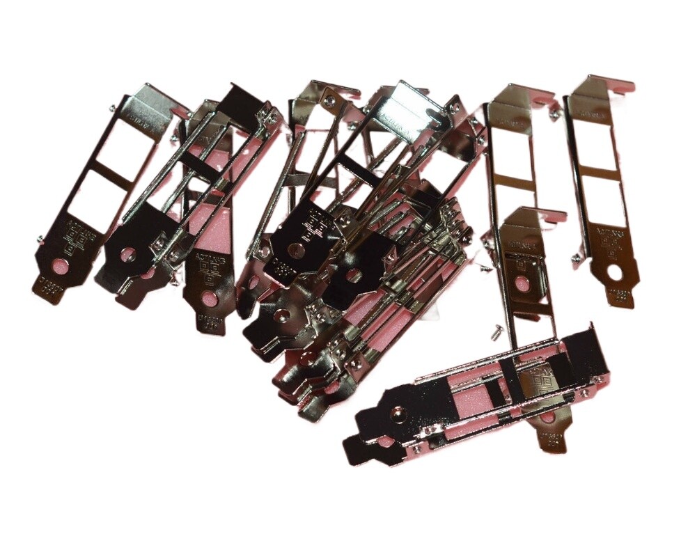 10PCS X  Low Bracket for Mellanox CX354A MCX354A-FCBT MCX354A-QCBT MHQH29B-XTR