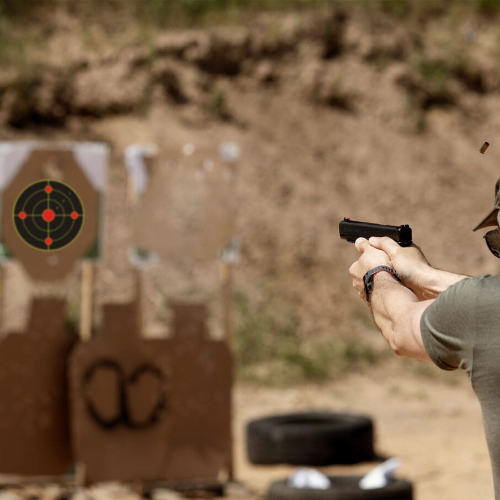6-Inch Adhesive Splatter Targets - 100 Pack for Shooting Practice