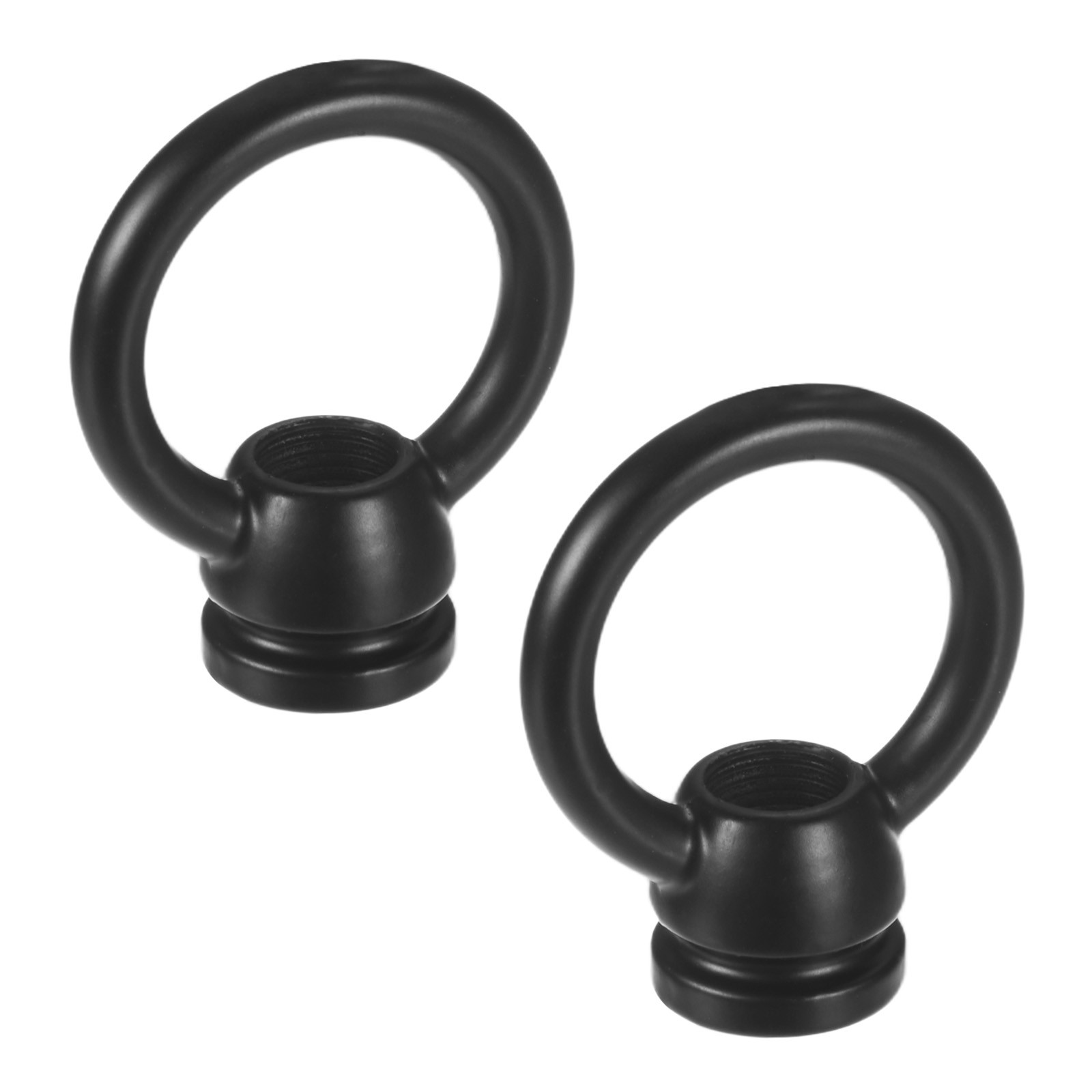 2-Pack M10 Eye Nut, 15kg Max Load 36x43mm Lifting Eye Nut [Black]