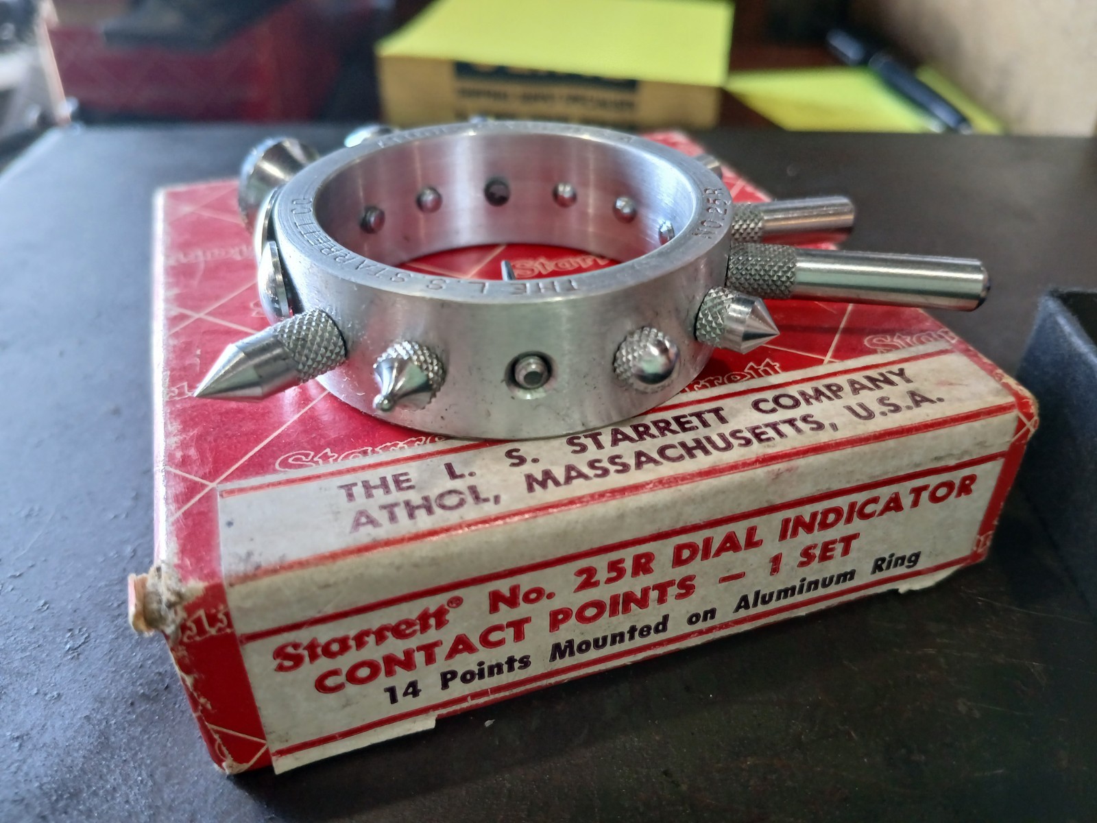 Starrett No. 25R Dial Indicator Contact Point Set Complete 14 points set- U.S.A.
