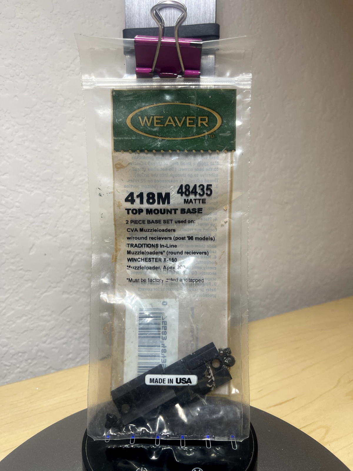 Weaver #418M Top Mount 2 Piece Base 48435