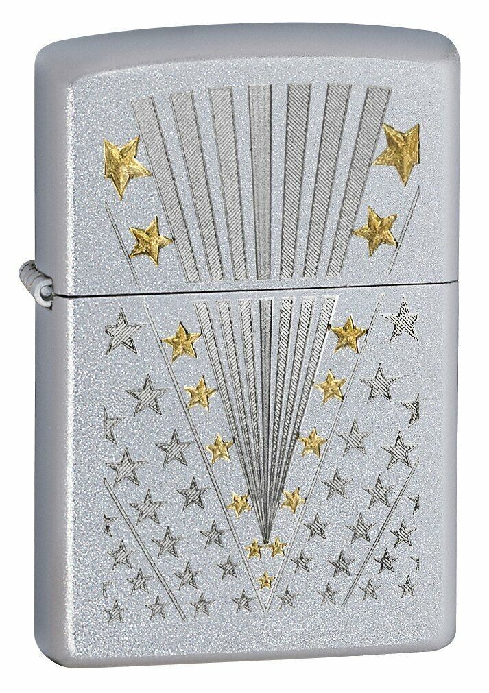 Zippo Flag Satin Chrome 28277