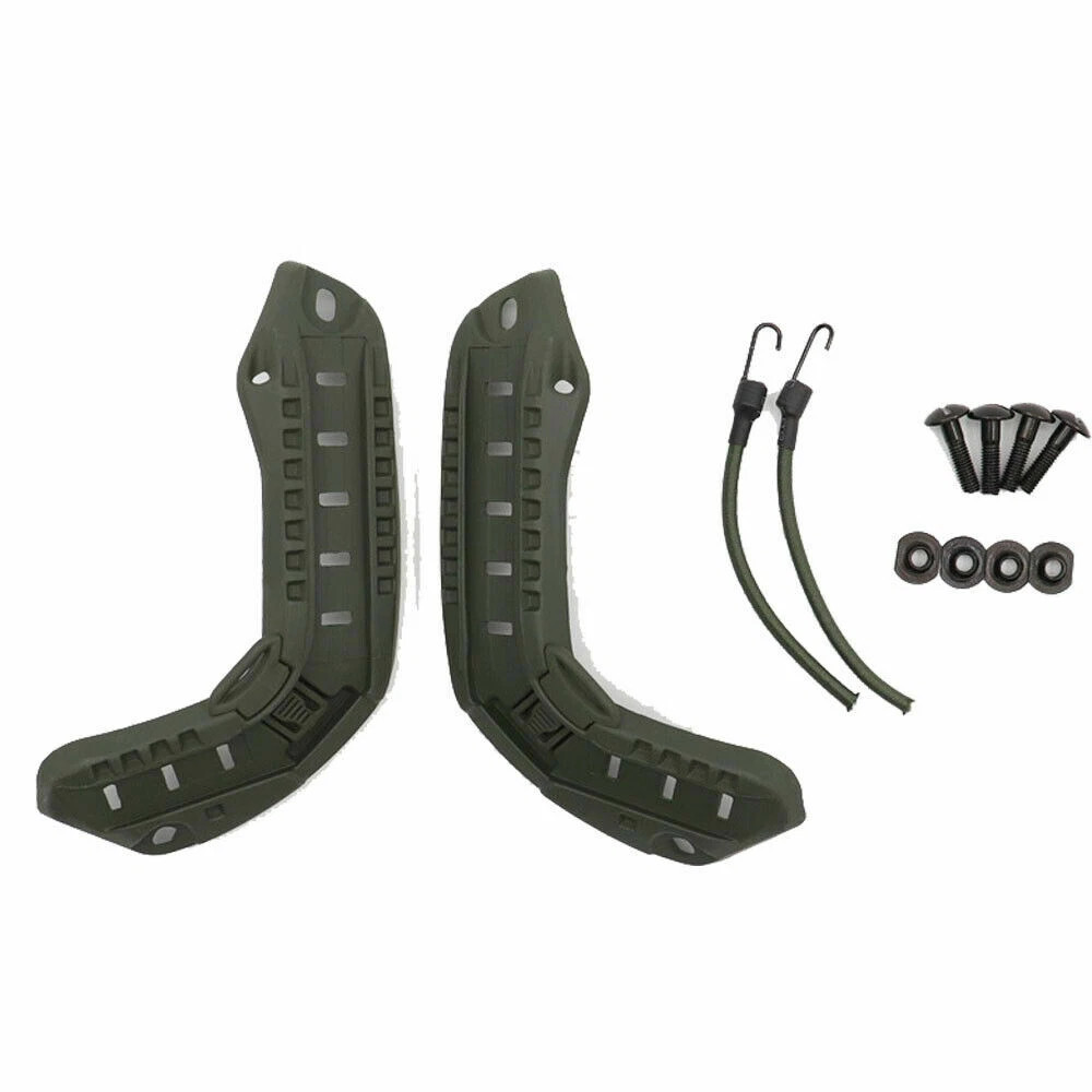 Green Helmet Rail Kit for FAST ACH MICH Helmets – Tactical Side Accessory Mount