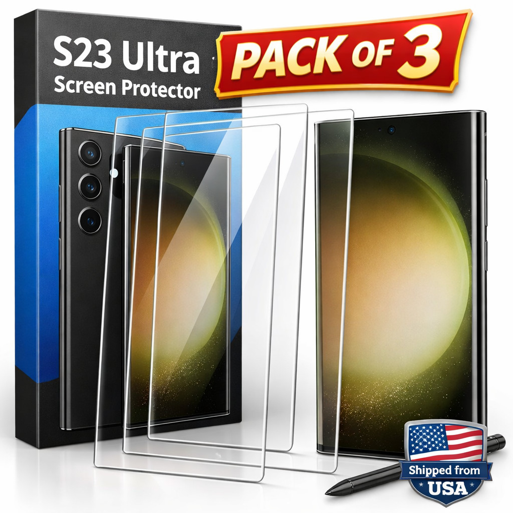 Samsung Galaxy S23 Ultra Screen Protector Tempered Glass Clear HD Anti-Scratch