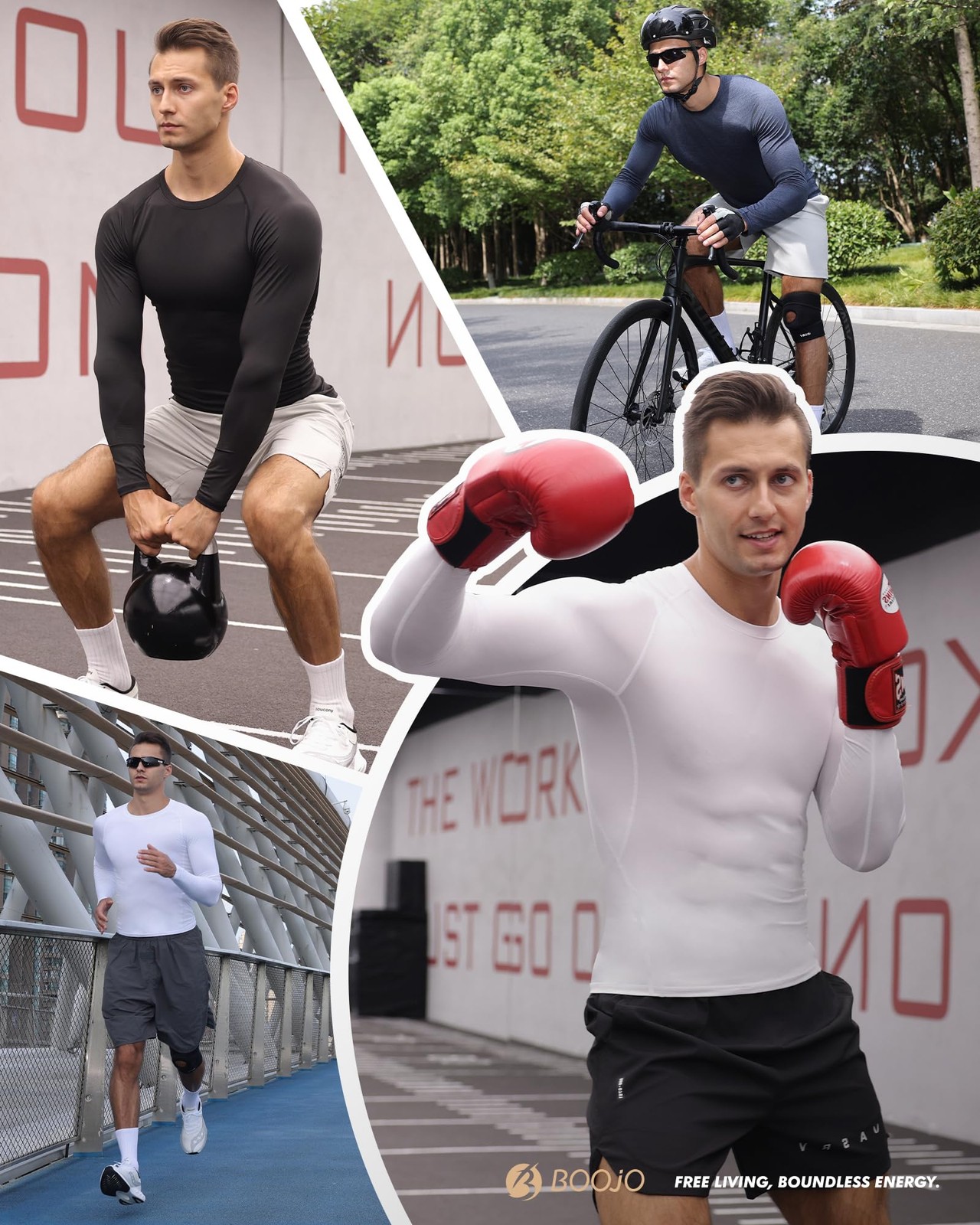 Compression Shirts for Men - Long Sleeve Black Workout Base Large,