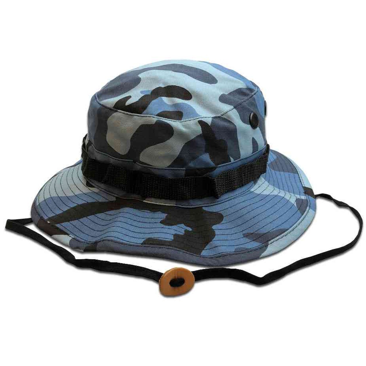 HAT SUN HOT WEATHER TROPICAL VENTED BOONIE MILITARY CAMO BLUE SKY ICE SMALL