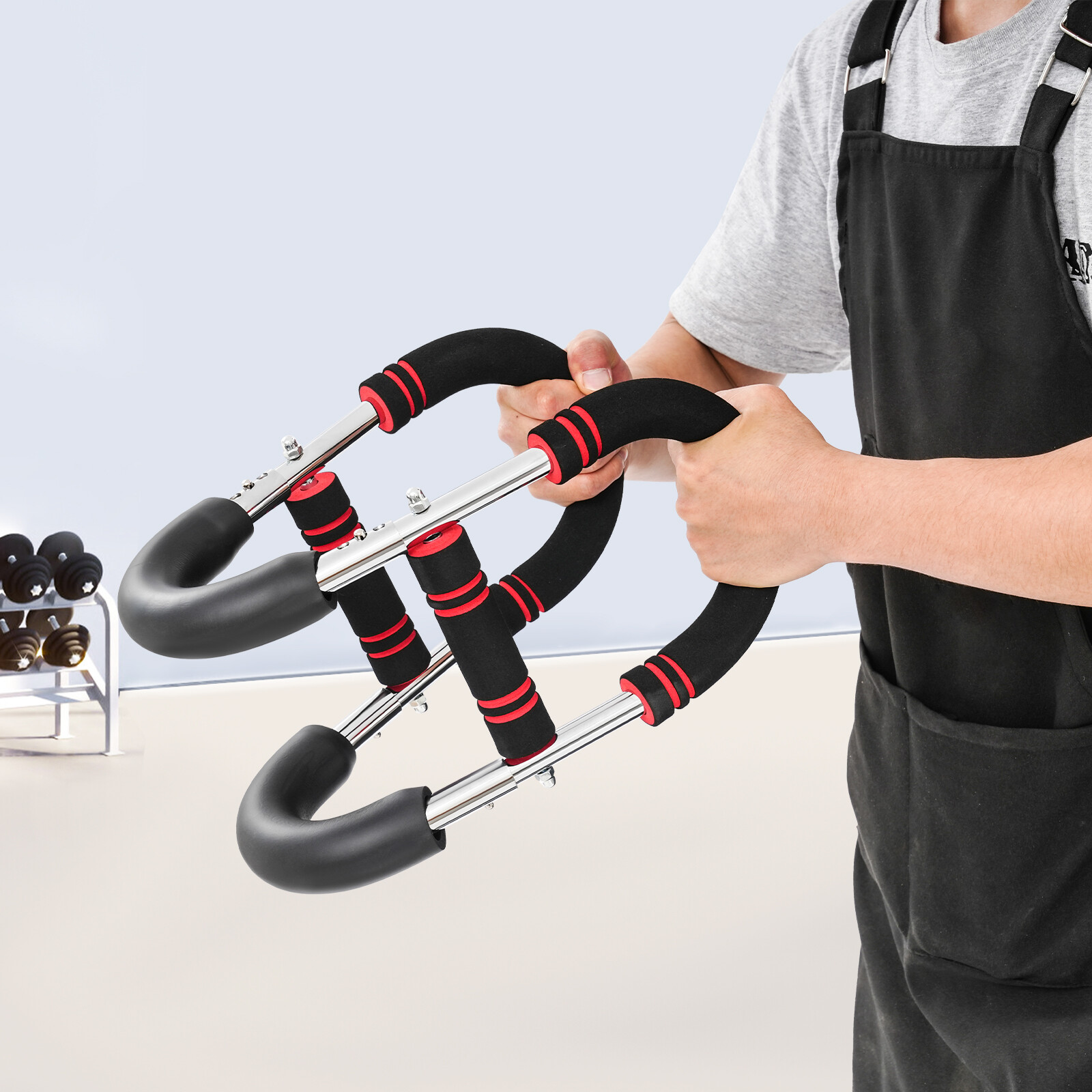 U-Shaped Upper Body Strength Builder Trainer Arm Exercise Equipment Adjustable